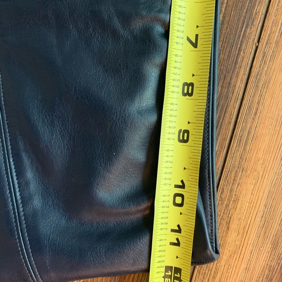 WHBM Vegan Leather Runway Leggings Navy Blue Size 0 Chic Classic Boho Festival - Picture 10 of 15